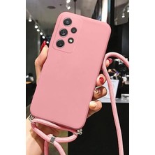 Coverzone Honor 400 Pro ile Uyumlu Ipli Boyun Askılı Silikon Kılıf Kadife Iç Yapılı Dulcet Epiphany Boyun Çapraz Asılabilen Ipli Kılıf Pembe