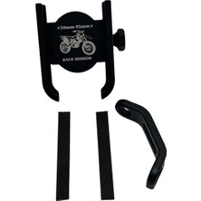 Motosiklet Scooter Universal CD-3332 Telefon Tutucu Ayna Bağlantılı