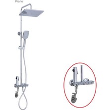 Duxxa Piano Bataryalı Duş Seti Krom DP.100