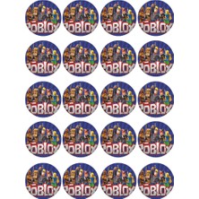 Deniz Parti Roblox Yenilebilir Yuvarlak Kurabiye Resim Baskı