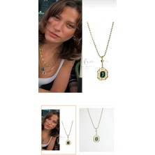 Serenay Model Yeşil Taşlı Zirkon Kolye