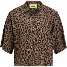 Jjxx JXMIRA VISCOSE SS Kahverengi Kadın Gömlek