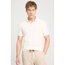 Wrangler Polo Yaka T-shirt Ekru Erkek Kısa Kol T-Shirt