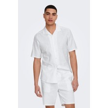 Only&Sons ONSCAIDEN LIFE SS SOLID R Beyaz Erkek Gömlek