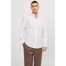 Jack & Jones JJEOXFORD SHIRT LS NOOS Beyaz Erkek Gömlek