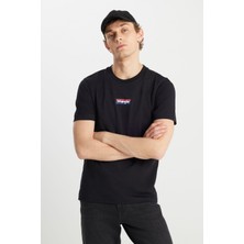 Wrangler Regular Fit Small Logo Siyah Erkek Kısa Kol T-Shirt