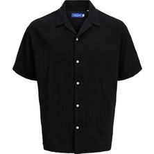 Jack & Jones JOREASTER PATRAS RESORT S Siyah Erkek Gömlek