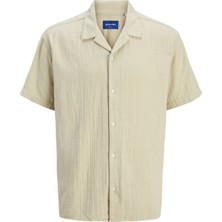 Jack & Jones JOREASTER PATRAS RESORT S Ekru Erkek Gömlek