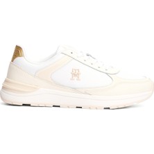 Tommy Hilfiger CASUAL FASHION RUNNER LTH Beyaz Kadın Sneaker