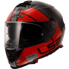 Ls2 Storm 2 Epıc Siyah-Kırmızı Kask