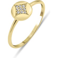 14 Ayar Altın Rüzgar Gülü Motifli Yüzük