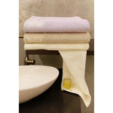 Göz Desen 3’lü Banyo Havlu Seti – 100X150 cm %100 Pamuk, Yumuşak Dokulu,desenli.