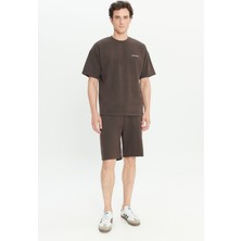 Pamuklu Comfort Fit Rahat Kesim Baskılı Beli Bağlamalı Yan Cep Eşofman Takımı