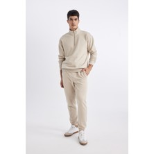 DeFacto Jogger Eşofman Altı Standart Fit Basic Düz Beli Bağcıklı Lastikli Paça Cepli A6468AX24SP