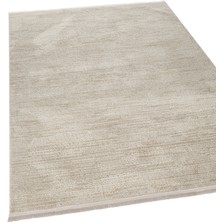 Apex Halı Lorenda 8422 Bej Yumuşak Dokulu Spor Desenli Saçaklı Halı