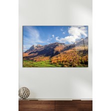 Dağ ve Gökyüzü Manzarası Cam Tablo, Modern Ev Ofis Dekoru, Hediyelik Duvar Dekorasyonu, Kırılmaz Cam