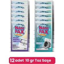 Nanopax Çamaşır & Bulaşık Makinesi Temizleyici Toz Bakım Saşesi (6 x 6 Adet 10GR)