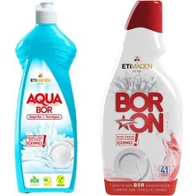 Aquabor Elde Bulaşık 650 ml + Boron Jel Bulaşık Makinesi 820 ml + Parlatıcı Hediyeli