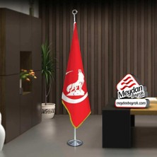 Asilmeydan Bozkurt Hilal Kırmızı -Ülkü Bayrak -Ofis -Makam-Toplantı Odaları -Direkli -Saçaklı Makam Bayrağı