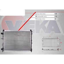 VEKA-16-1810 - Su Radyatoru Mekanık Fıat Tempra 1.6 I.e. Ac+-- M-T 1992-1999