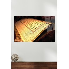 Kuran-I Kerim Ayet Dini Cam Tablo, Modern Ev Ofis Dekoru, Hediyelik Duvar Dekorasyonu, Kırılmaz Cam