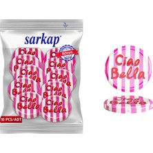 Hijyenik Paketli 10 Adet Kavanoz Kapağı Dolce Vita Desenler 82 mm - Ciao Bella Pembe