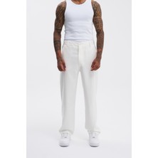 Erkek Oversize Baggy White Jean