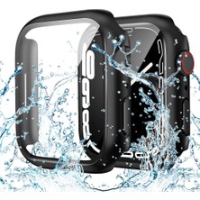 MobaxAksesuar Apple Watch 7/8/9 45mm Deniz Havuz için Su Geçirmez Ekran Koruyuculu Kasa Koruyucu