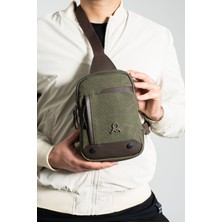 Haki Kanvas Erkek Sırt, Çapraz ve Göğüs Çantası