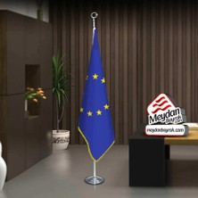 Asilmeydan Avrupa Birliği Bayrak -Ofis -Makam-Toplantı Odaları -Direkli -Saçaklı Makam Bayrağı