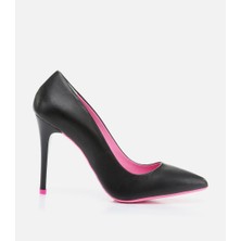 Hotiç Kadın Deri Siyah Stiletto