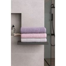 Atlas 3’lü Banyo Havlu Seti – 100X150 cm %100 Pamuk, Yumuşak Dokulu, Örgü Desen.