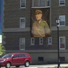 Asilmeydan Üniformalı Atatürk Poster Cephe Bayrak 300X450CM -3x4,5 Metre