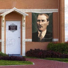 Asilmeydan Takım Elbiseli Gazi Mustafa Kemal Atatürk Portre Poster Bayrak 100X150 cm