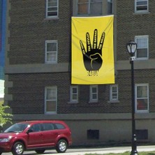 Asilmeydan Rabia -Tek Devlet, Bayrak, Millet, Vatan - 300x450 cm Raşel Kumaş