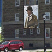 Asilmeydan Şapkalı - Paltolu Modern Sivil Gazi Mustafa Kemal Atatürk -Poster Cephe Bayrak - 300X450CM