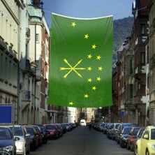 Asilmeydan Adıge (Çerkez) Cumhuriyeti -Adıgeya - Rusya Federasyonu -400X600 cm -4x6 Metre Bayrak