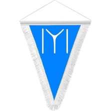 Asilmeydan Mavi Kayı Boyu Saten Hatıra Üçgen Flama Bayrak