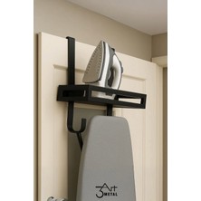 Kapı Arkası Ütü ve Ütü Masası Askılığı | Mat Siyah Metal Stand | Yer Tasarruflu Organizer