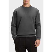 Boss Pamuklu Relaxed Fit Bisiklet Yaka Logolu Sweat Erkek Sweat 50543859 027