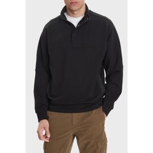 Boss Pamuklu Regular Fit Yarım Fermuarlı Dik Yaka Logolu Sweat Erkek Sweat 50545753 001