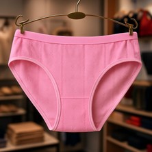 Gümüş Jakarlı Bikini Külot 12 Adet Karışık Renk Büyük Kalıp