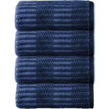 Özdilek Striscai 50X90 cm El-Yüz Havlusu 4'lü Lacivert