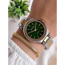 Ferrucci Kadın Kol Saati+Bileklik Özel Seri Çelik Kordon Kararma Renk Atma Yapmaz VS.BLKT.0524