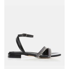 Kadın Siyah Düz Sandalet