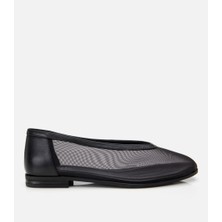 Hotiç Kadın Siyah Transparan Detaylı Babet