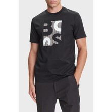 Boss % 100 Pamuk Regular Fit Bisiklet Yaka Logolu T Shirt Erkek T Shirt 50543901 001