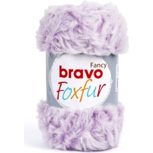 Bravo Foxfur 55 Lila 100 gr 50 mt Kürk İpi Örgü İpi
