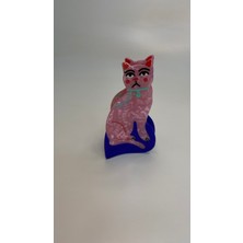 Pembe Kedi Büyük Boy Kemik Toka 9 Cm.