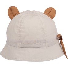 Aware Time Çocuklar İçin Aware Time Kitti 0-12 Ay Figürlü Bağcıklı Yazlık Fötr Şapka Pamuk Kumaşla Tasarlandı